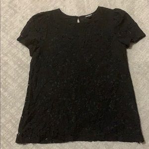 Express Short sleeve lace shirt